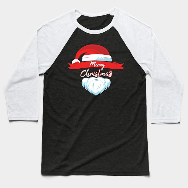 Merry Christmas Santa Claus Baseball T-Shirt by ThyShirtProject - Affiliate